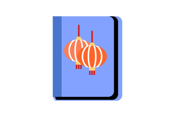 Book Icon Lanterns Design Creative Art: A Versatile Graphics Freebie for Content Creators