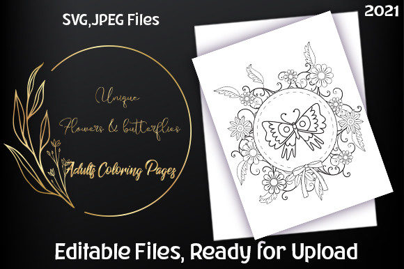 Butterfly Coloring Page for Adults 17: A Versatile Graphic Design Asset