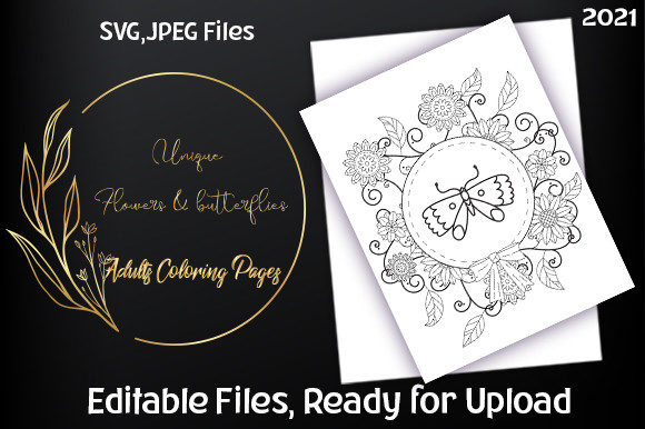 Butterfly Coloring Page for Adults 19: A Versatile Graphic Design Asset