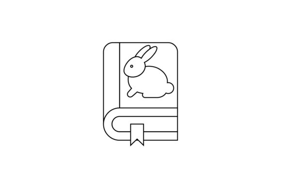Easter Cute Icon Book Coloring Page – A Versatile Graphic Design Freebie for Creative Branding