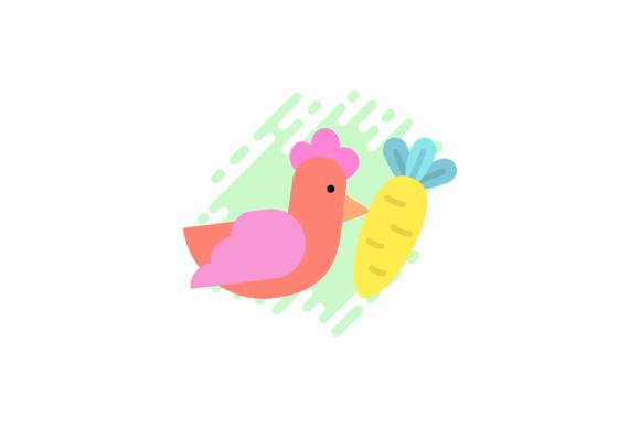 Easter Cute Icon Carrot Chicken Yellow – A Versatile Graphic Design Asset for Content Creators