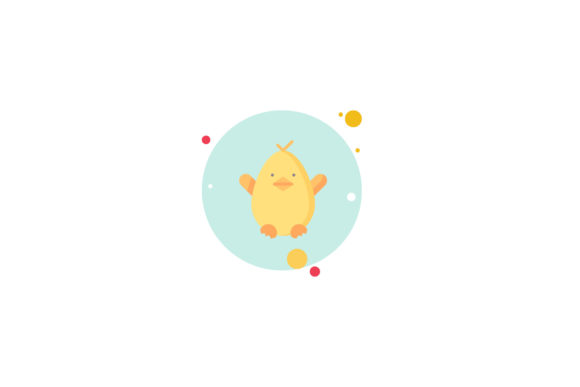 Easter Icon Chick Cute Circle Blue Review for Real Embroidery Projects