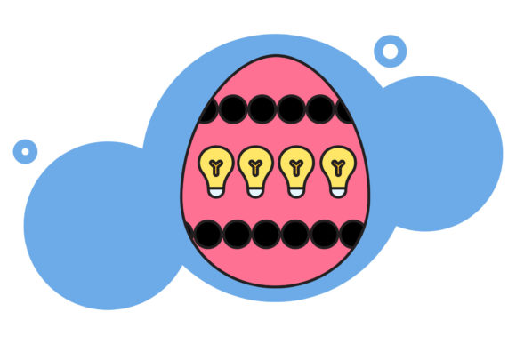 Easter Icon Creative Vector Lamp Design: A Polished Graphic for Content Creators