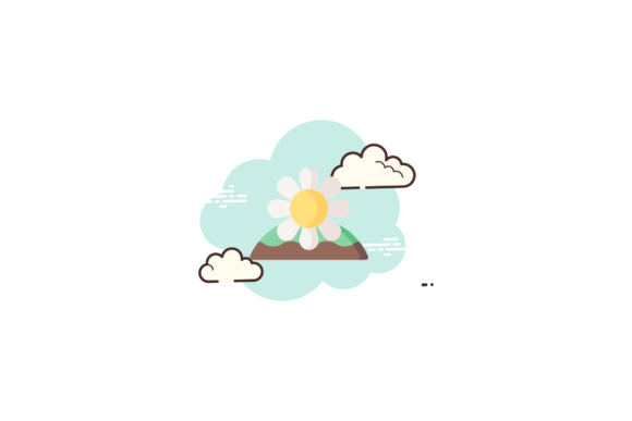 Easter Icon Mound Flower Cloud White – A Versatile Graphic Design Freebie