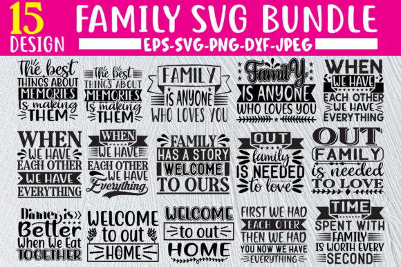 Family SVG Bundle: A Versatile Graphic Design Asset for Crafters