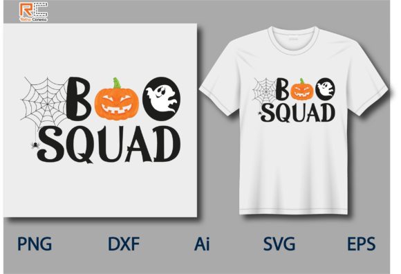 Halloween Boo Squad: A Spooky Graphic Design Asset for Creative Projects