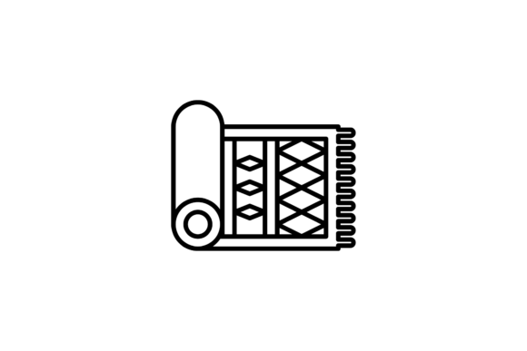 House Icon Carpet Simple Line Black: A Versatile Graphic Design Freebie for Local Businesses