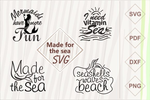 Made for the Sea SVG Set: A Versatile Graphic Design Asset for Creative Publishers