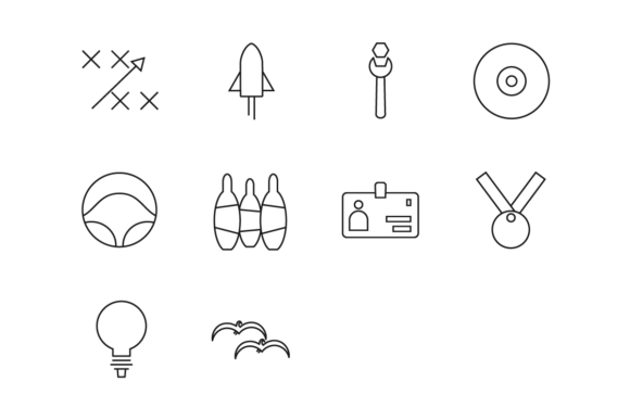 Personal Development Icons for Embroidery Projects