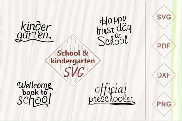 School and Kindergarten SVG Designs for Crafts and Graphics