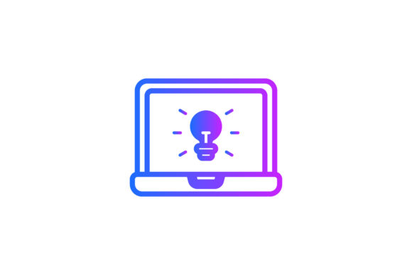 School Icon Good Idea Line Gradient: A Versatile Graphic Design Asset for Crafters