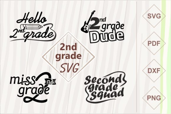 Second Grade SVG Set: A Creative Design Asset for Crafts and Graphics