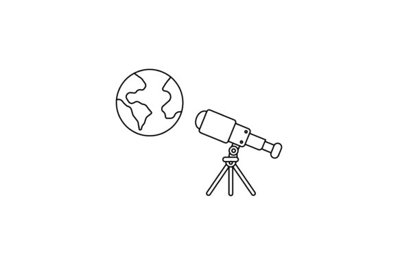 Space Icon Cute Earth Coloring Page: A Versatile Freebie for Creative Designers