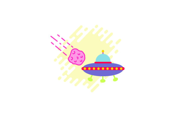 Space Icon Cute Ufo Purple – A Versatile Freebie Graphic for Crafters
