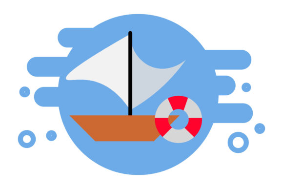 Travel Icon Buoy Boat Design Creative – A Must-Have Graphic for Content Creators